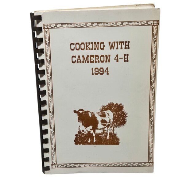 Cooking With Cameron 4 H 1994 Spiral Bound Cookbook Vintage Recipe Book Texas - Picture 1 of 13